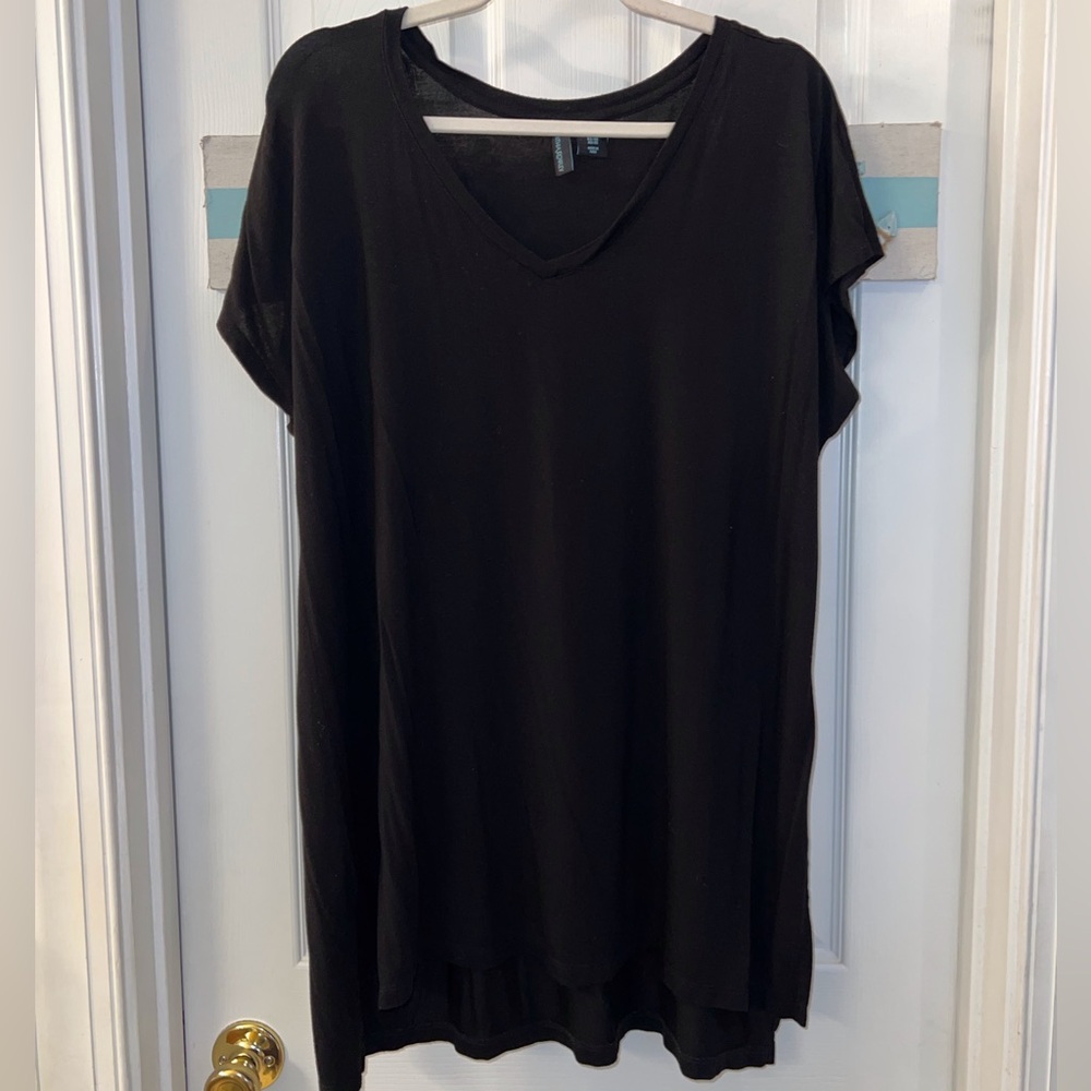 Cynthia Rowley Black Tunic Top Sz 1X